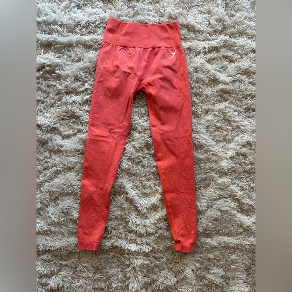 Salmon/Coral Gymshark Leggings - Picture 2 of 2